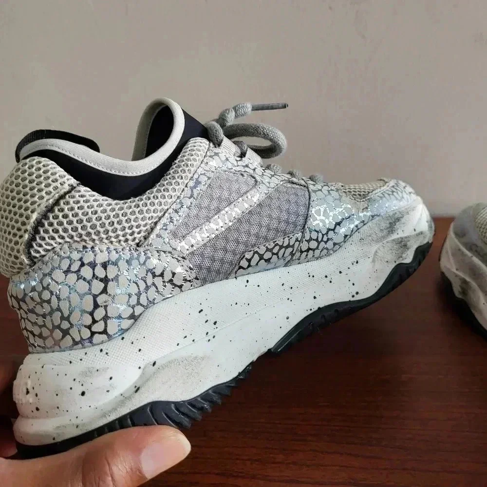 P448 Glitter Metallic Casual Weekend Leather Alex Sneakers(38)7.5/8